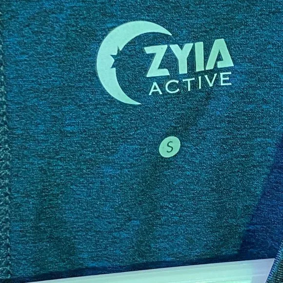 NWT ZYIA Activewear Heathered Navy Fierce Muscle Tank Size Small - Picture 6 of 8